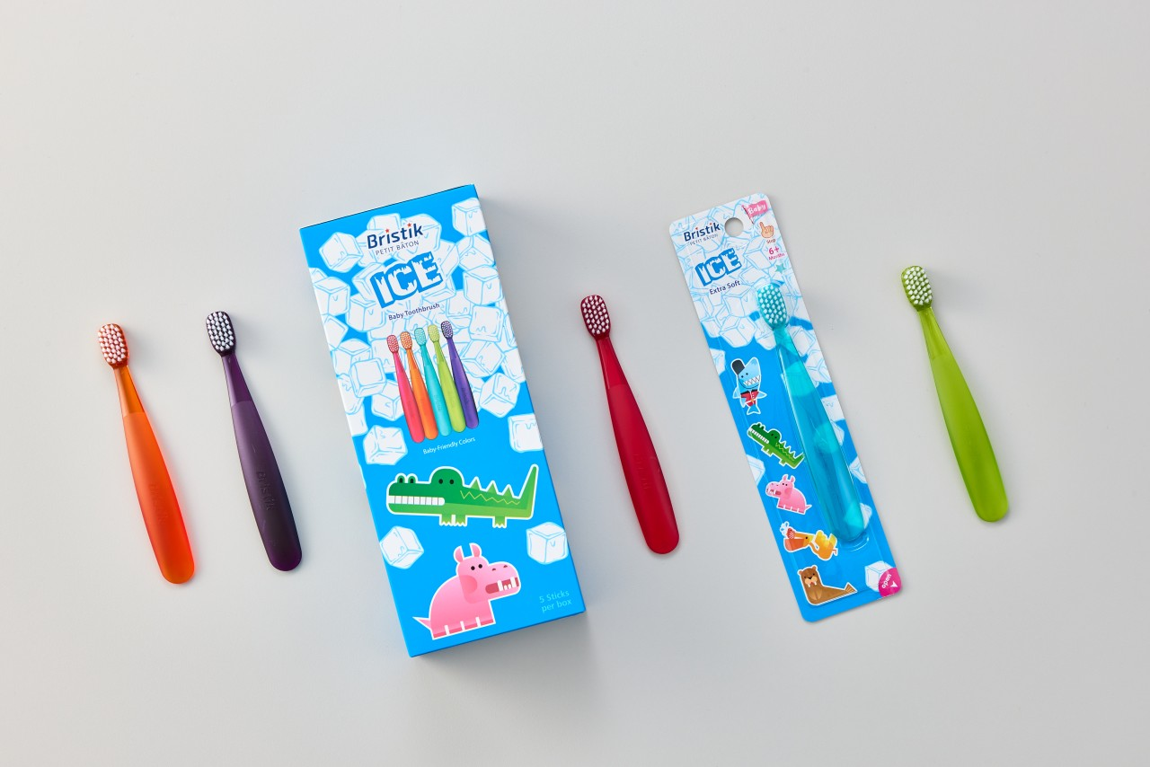 Combo 5 Bàn Chải Đánh Răng Cho Bé Từ 6 Tháng Tuổi Bristik ICE Step 1