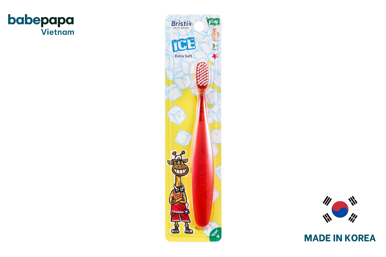 Bàn Chải Đánh Răng Bristik ICE Step 2 Cho Bé – Màu Hồng