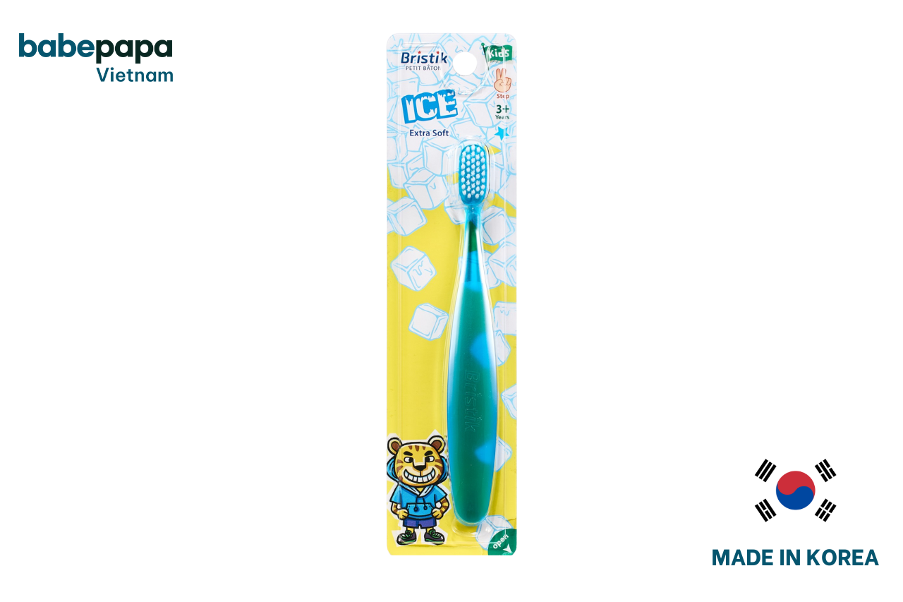 Bàn Chải Đánh Răng Bristik ICE Step 2 Cho Bé – Màu Xanh Dương