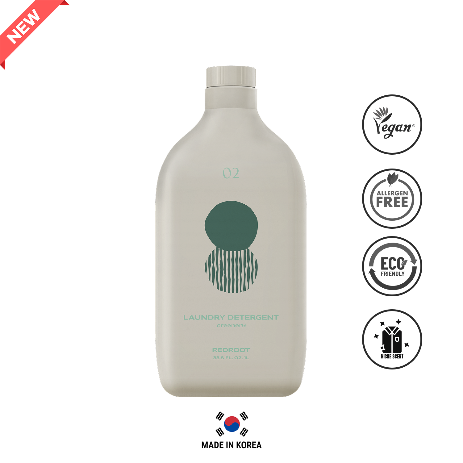 Nước Giặt Thuần Chay RedRoot Đồng Xanh (Greenery) 1000ml